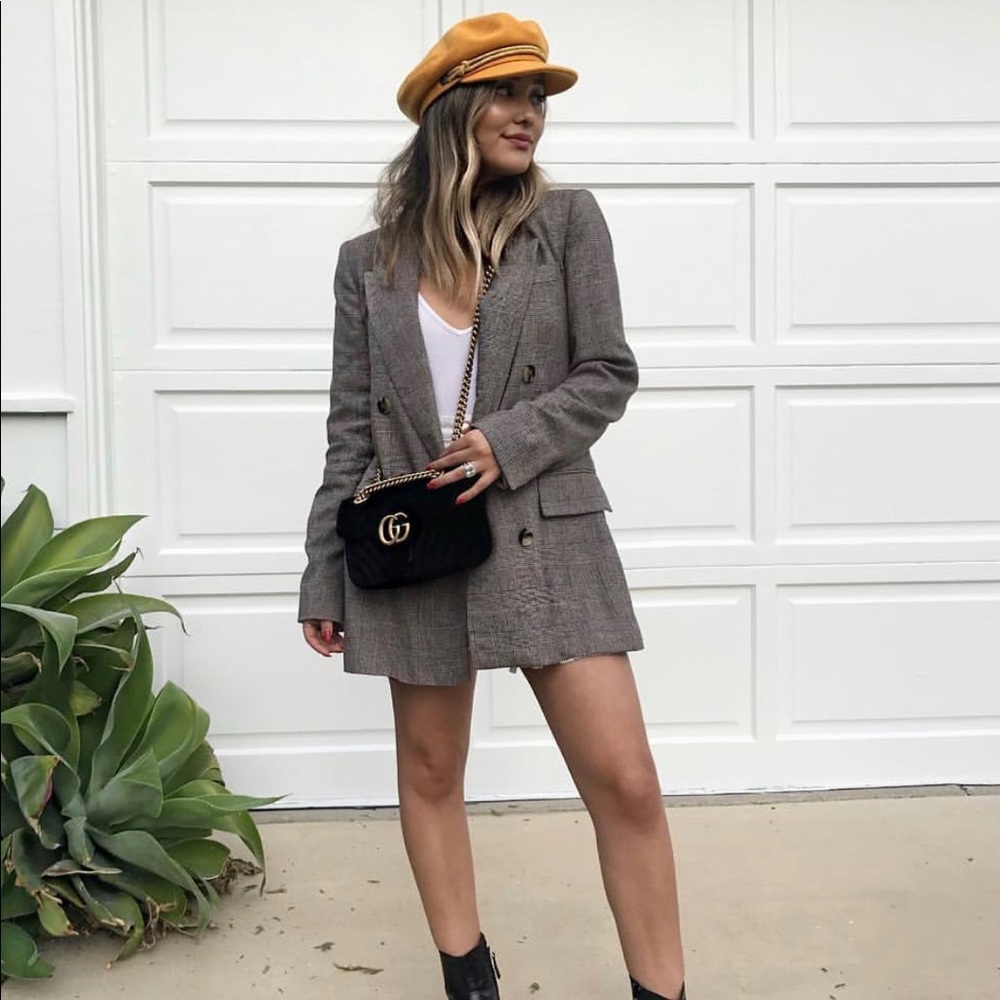 Zara Checked Double-Breasted Jacket Blazer✨